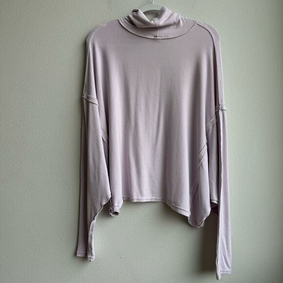 FREE PEOPLE Alameda Pullover Soft Knit Thermal  Dolman Purple Pink Size Medium - Picture 6 of 8